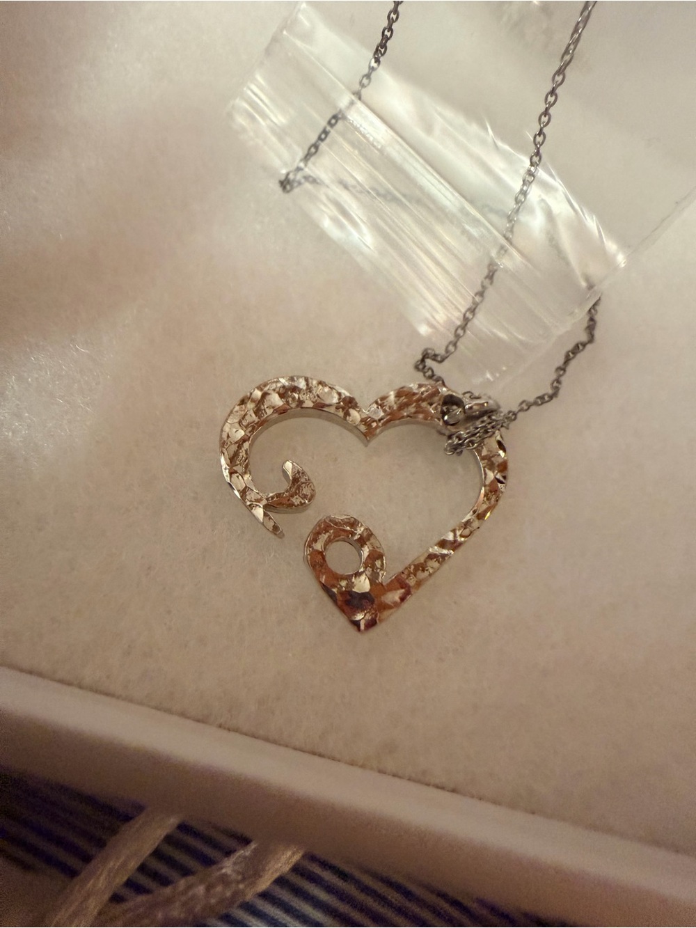 Nicole Miller Fine Jewelry 925 Sterling Silver Open Heart Pendant Necklace new